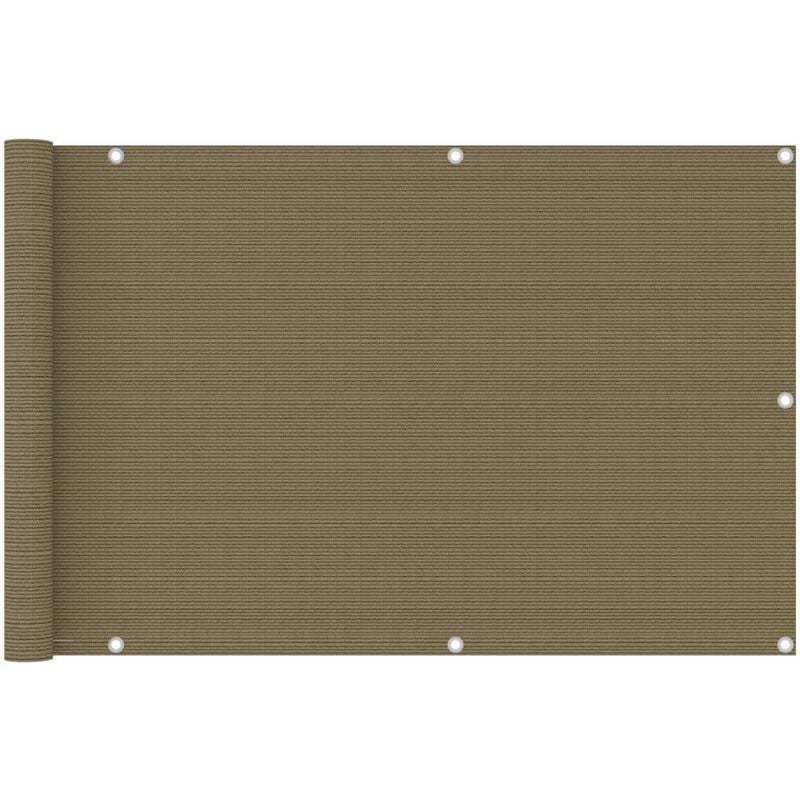 

Toldo para balcón HDPE gris taupe 90x500 cm