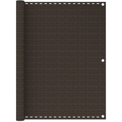 Toldo para balcón HDPE marrón 120x600 cm