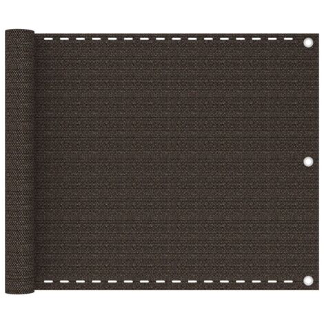Toldo para balcón HDPE marrón 75x300 cm