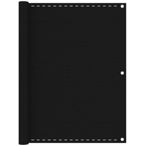 Toldo para balcón HDPE negro 120x600 cm