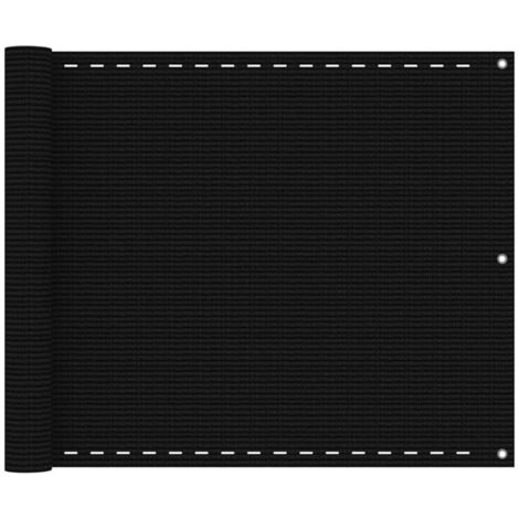 Toldo para balcón HDPE negro 75x300 cm
