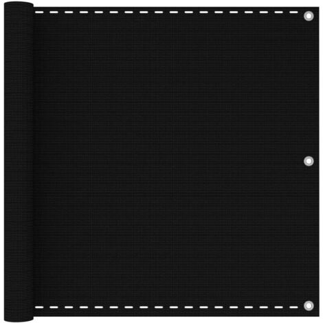 Toldo para balcón HDPE negro 90x600 cm