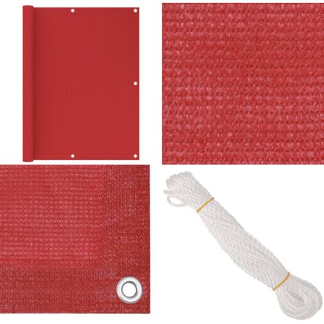 Toldo para balcón HDPE rojo 120x300 cm - Toldo HDPE - Toldo para balcón rojo