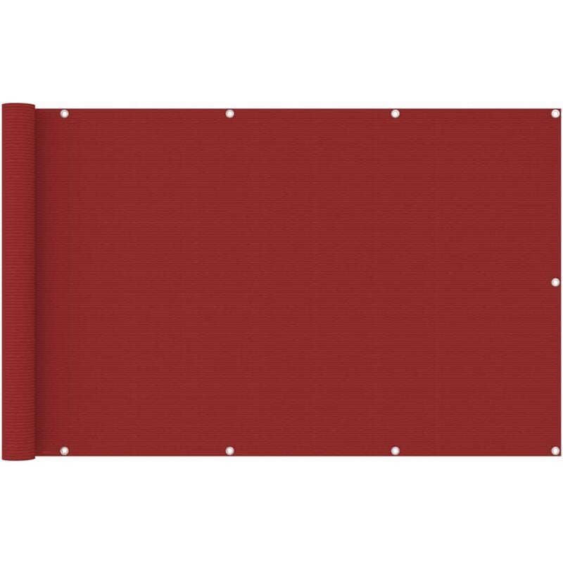 

Toldo para balcón HDPE rojo 120x600 cm