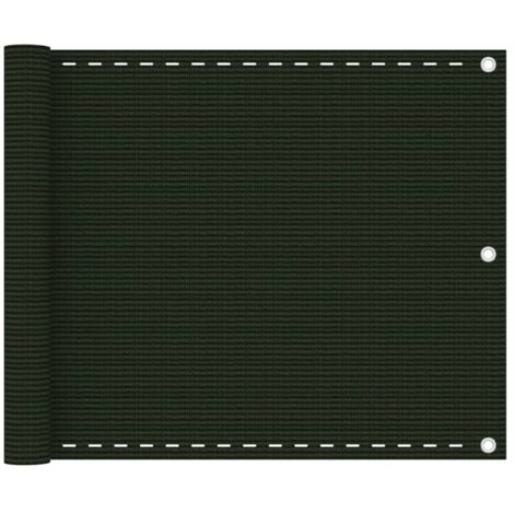 Toldo para balcón HDPE verde oscuro 75x500 cm