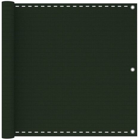 Toldo para balcón HDPE verde oscuro 90x500 cm