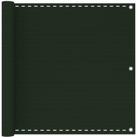 Toldo para balcón HDPE verde oscuro 90x600 cm