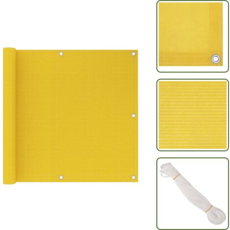 Toldo para balcón HDPE - vidaXL Toldo para balcón HDPE amarillo 90x500 cm - Toldo resistente al sol