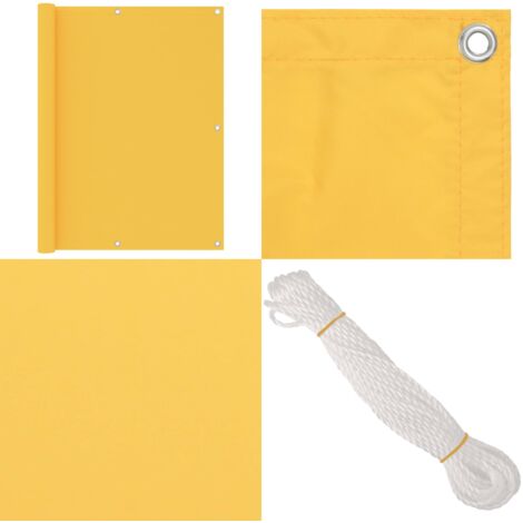 Toldo para balcón tela oxford amarillo 120x400 cm - Toldo impermeable - Toldo amarillo