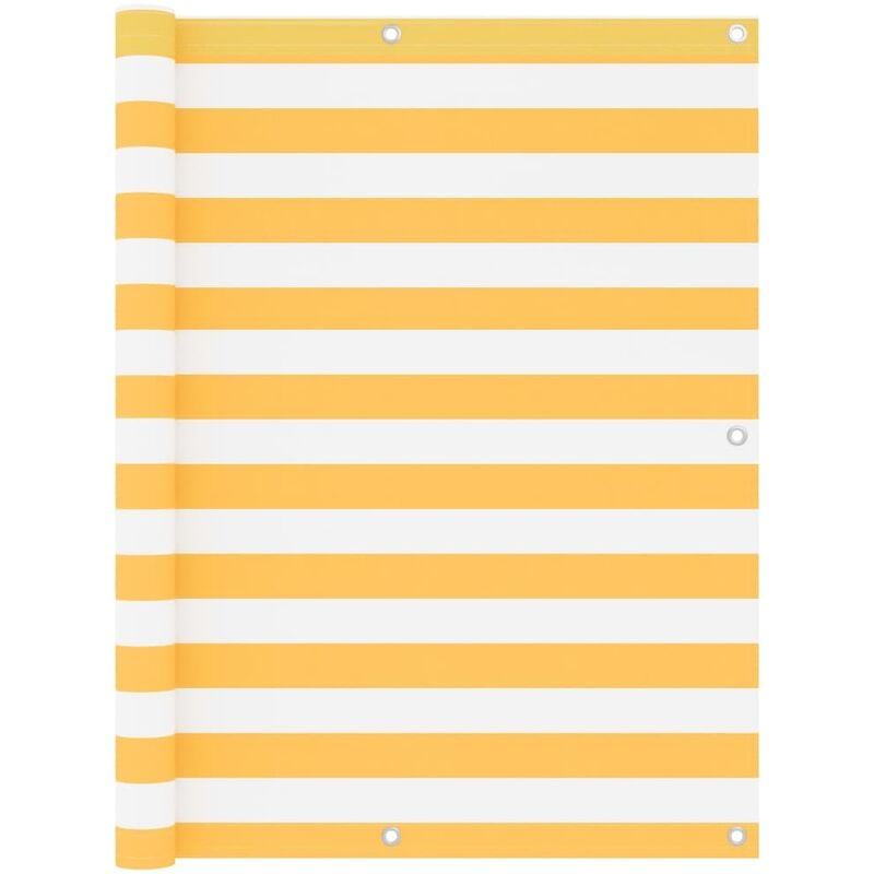 

Toldo para balcón tela oxford blanco y amarillo 120x600 cm