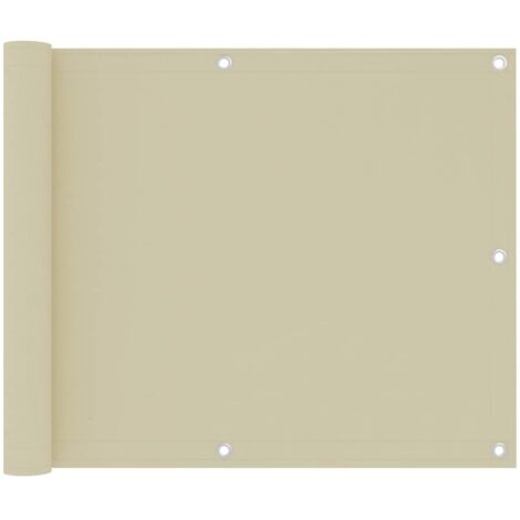 Toldo para balcón tela oxford crema 75x300 cm