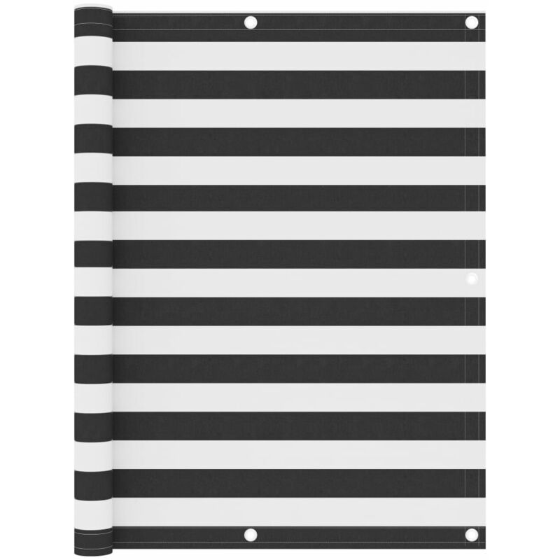 

Toldo para balcón tela oxford gris antracita y blanco 120x400cm