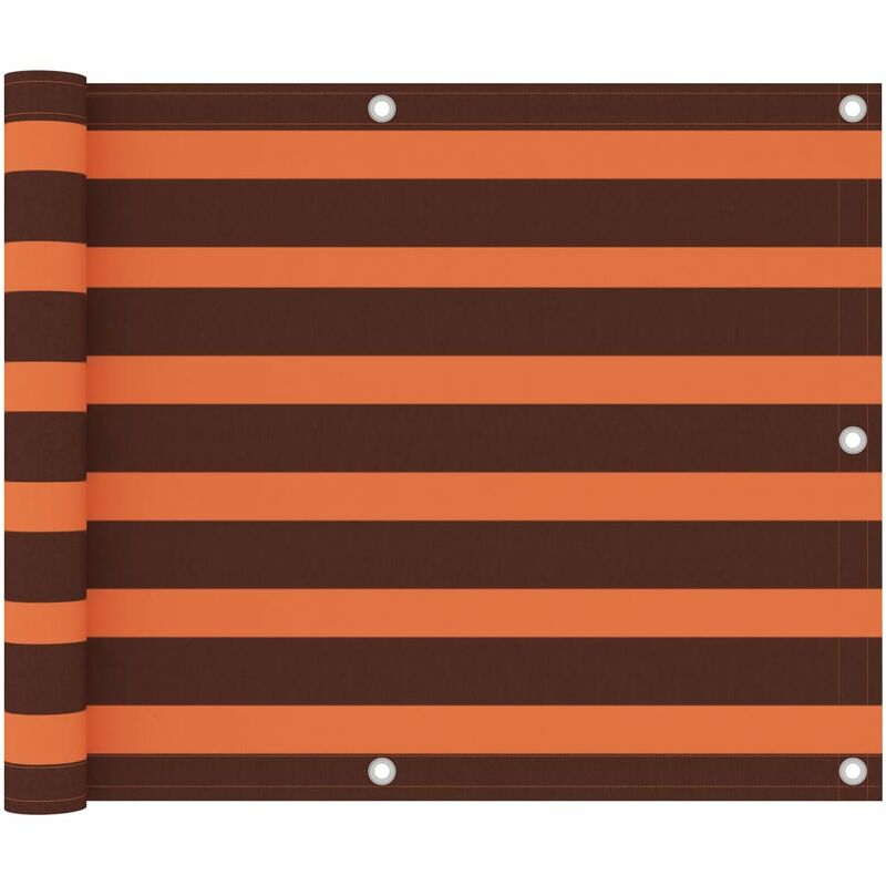 

Toldo para balcón tela oxford naranja y marrón 75x300 cm