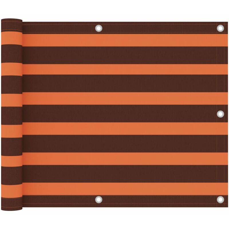 

Toldo para balcón tela oxford naranja y marrón 75x600 cm