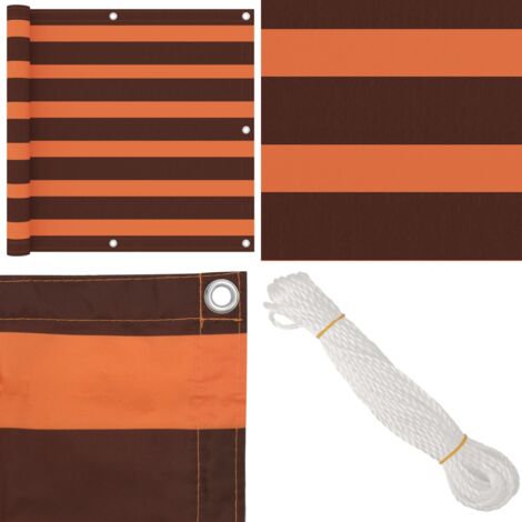 Toldo para balcón tela oxford naranja y marrón 90x300 cm - Toldo para balcón oxford - Toldo para balcón naranja y marrón