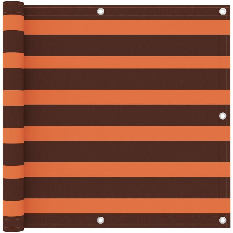 

Toldo para balcón tela oxford naranja y marrón 90x400 cm