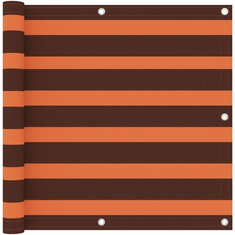 

Toldo para balcón tela oxford naranja y marrón 90x600 cm