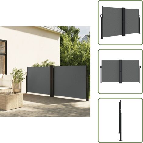 Toldo para balcón - vidaXL Toldo lateral retráctil gris antracita 140x1000 cm - Toldo para terraza