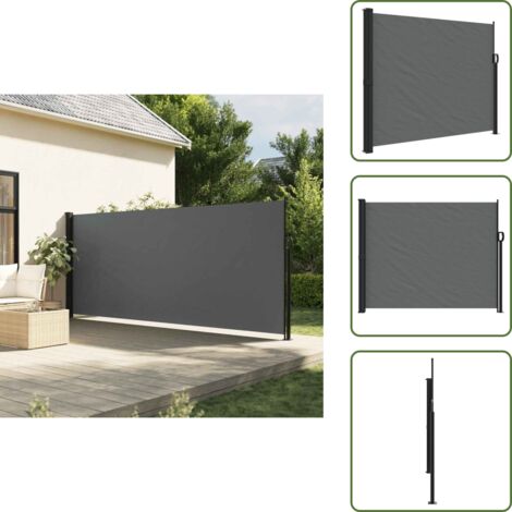 Toldo para balcón - vidaXL Toldo lateral retráctil gris antracita 160x500 cm - Toldo para terraza