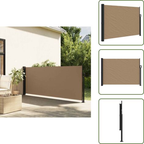 Toldo para balcón - vidaXL Toldo lateral retráctil gris taupe 140x300 cm - Toldo para terraza