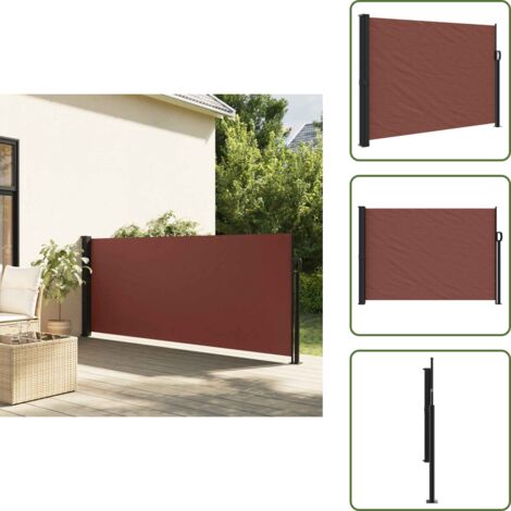 Toldo para balcón - vidaXL Toldo lateral retráctil marrón 140x300 cm - Toldo para terraza