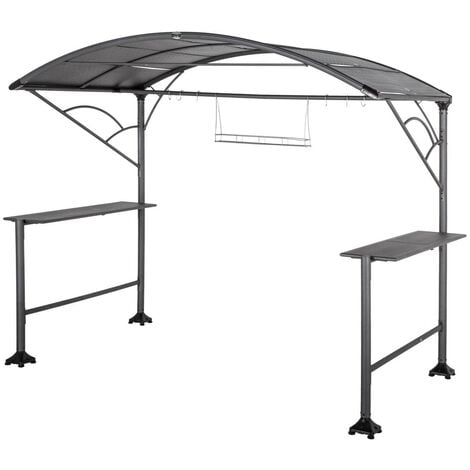 HESPERIDE Toldo para barbacoa Neiba Antracita - 2.96 x 1.5 m - Hespéride
