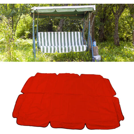 Toldo para columpio de jardín [Oxford 420D Plata] - Cubierta de repuesto impermeable y resistente a los rayos UV para jardín/terraza (164x114cm, Rojo)