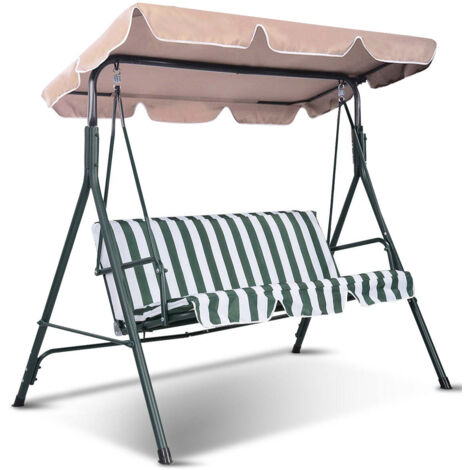 Toldo para columpio impermeable 191 x 132 cm fácil de limpiar resistente a los rayos UV ambiente acogedor poliéster beige 200014372