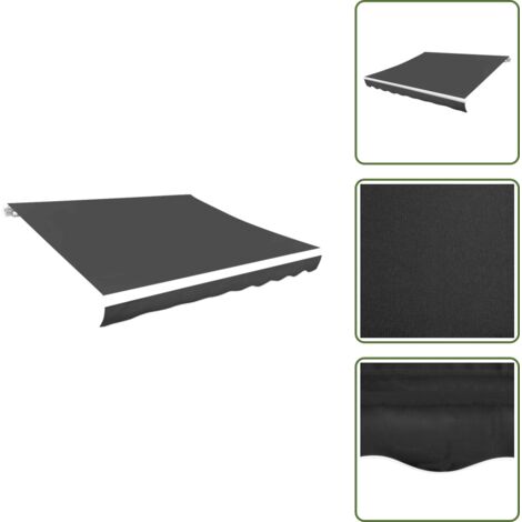 Toldo para jardín - vidaXL Toldo de lona blanco gris antracita 6x3 m - Toldo para terraza