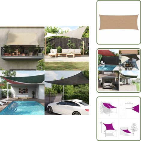 Toldo para jardín - vidaXL Toldo de vela HDPE gris taupe 160 g/m² 2x4,5 m - Toldo para terraza