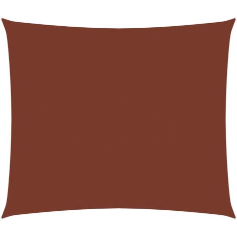 Toldo para jardín - vidaXL Toldo de vela rectangular tela Oxford terracota 2,5x3,5 m - Toldo para terraza