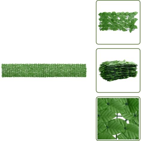 Toldo para jardín - vidaXL Toldo para balcón con hojas verde 500x75 cm - Toldo con hojas