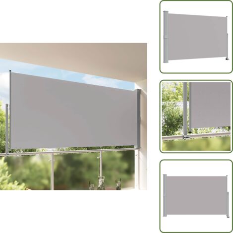 Toldo para patio - vidaXL Toldo lateral retráctil para patio 160x300 cm gris - Toldo para balcón