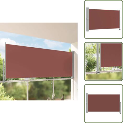 Toldo para patio - vidaXL Toldo lateral retráctil para patio marrón 140x300 cm - Toldo para balcón