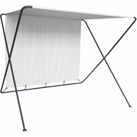 Toldo para Terraza Plegable con Estructura y Patas de Acero Portátil Chillvert Ikaria Beige 175x212x170 cm Protección UV