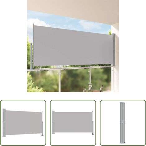 Toldo para terraza -  Toldo lateral retráctil para patio 140x300 cm gris