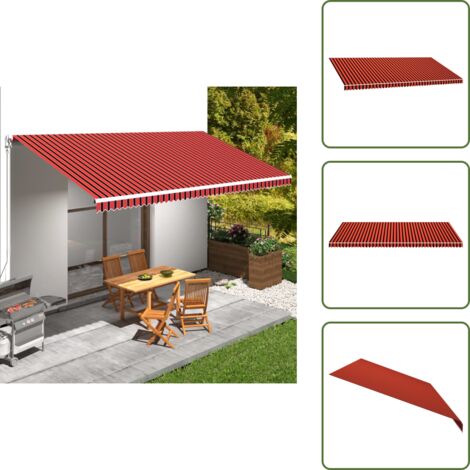 Toldo para terraza - vidaXL Toldo de lona naranja y marrón 6x3 m - Toldo para patio