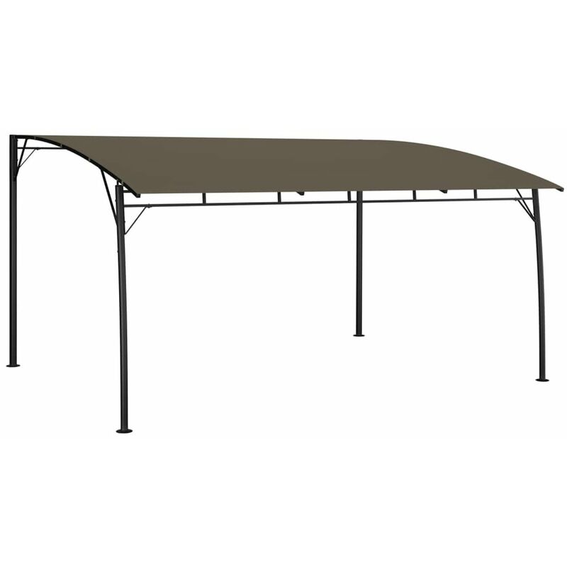 

Toldo parasol de jardin gris taupe 4x3x2,55 m