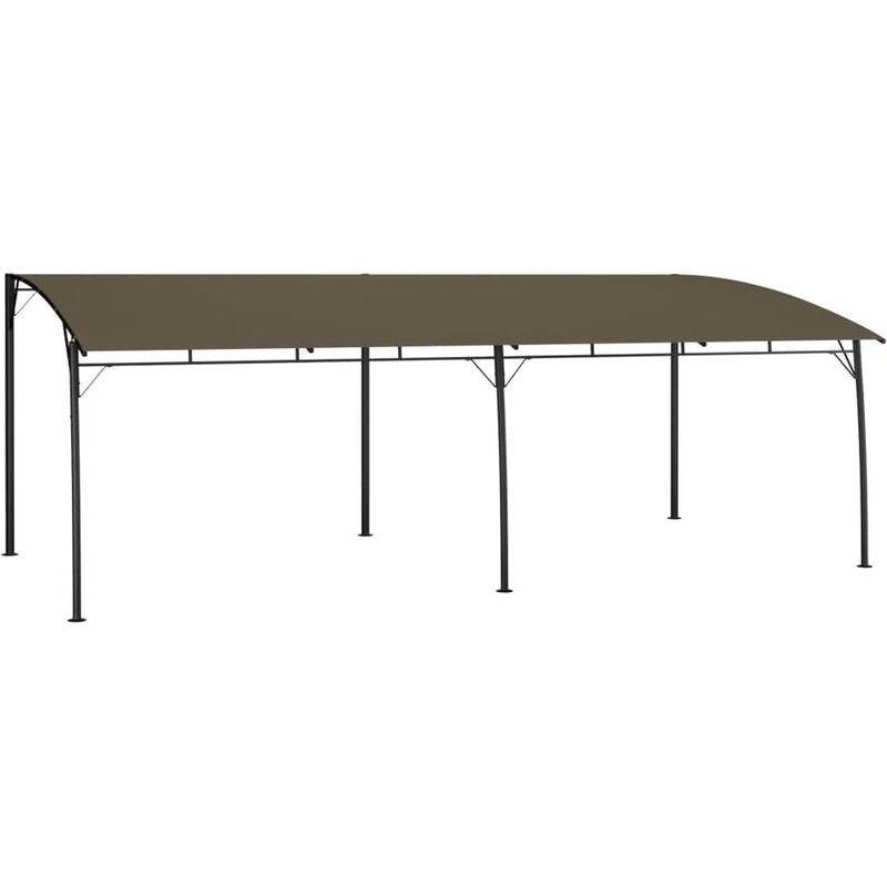 

Toldo parasol de jardin gris taupe 6x3x2,25 cm