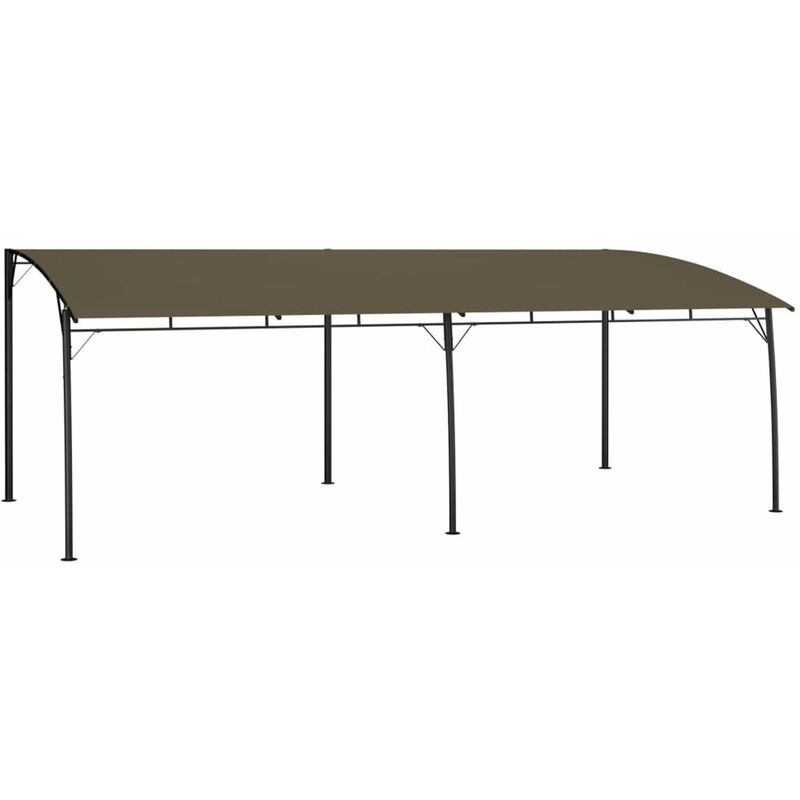 

Toldo parasol de jardin gris taupe 6x3x2,55 m