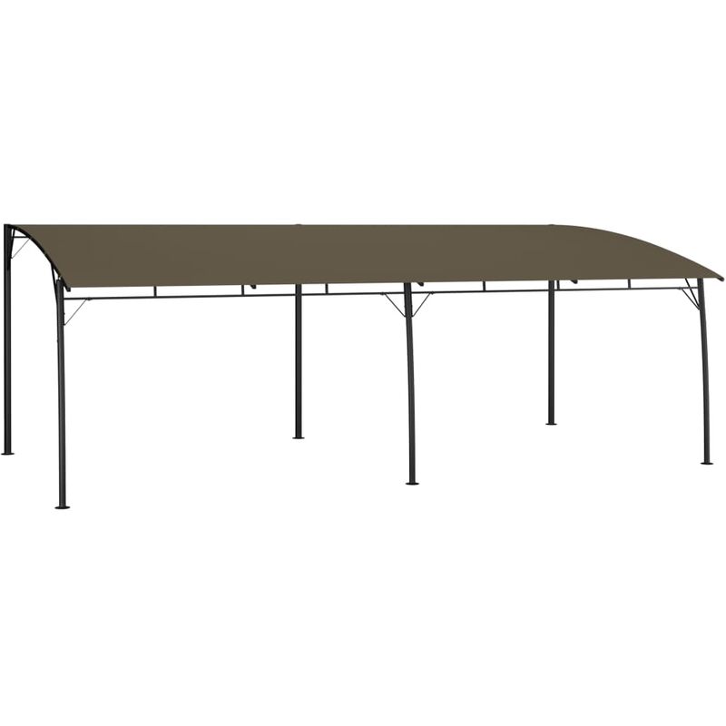 

Toldo parasol de jardín gris taupe 6x3x2,55 m