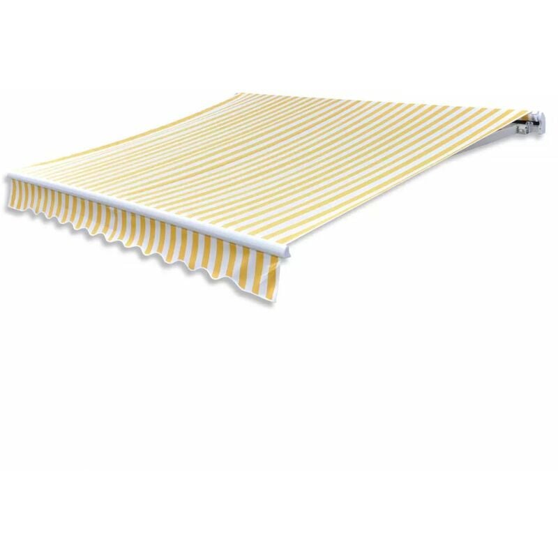 

Toldo plegable de 400 cm amarillo y blanco