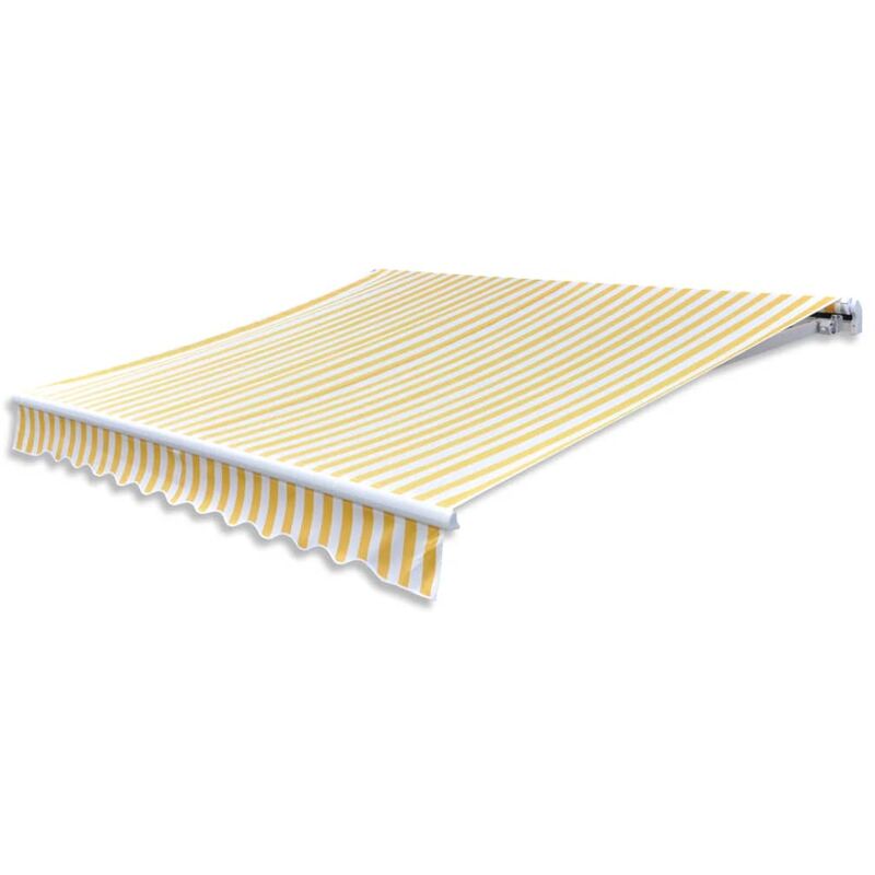 

Toldo plegable de 400 cm amarillo y blanco