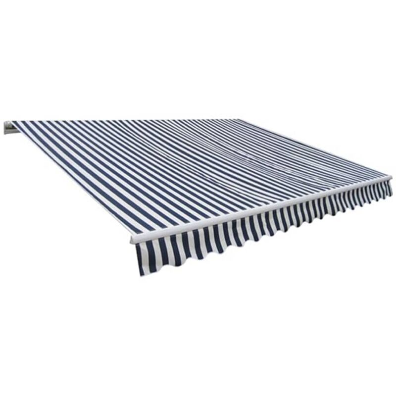 

Toldo plegable de 400 cm azul marino y blanco