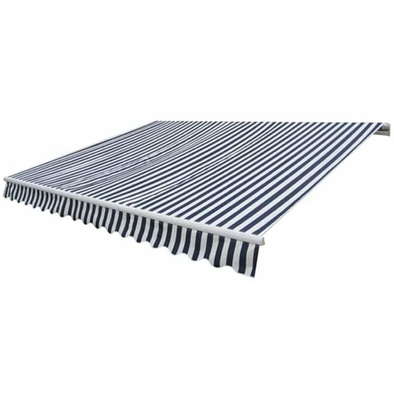

Toldo plegable de operacion manual 300 cm azul y blanco