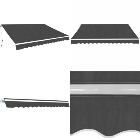 Toldo plegable de operación manual 350 cm antracita - Toldo manual - Toldo de jardín