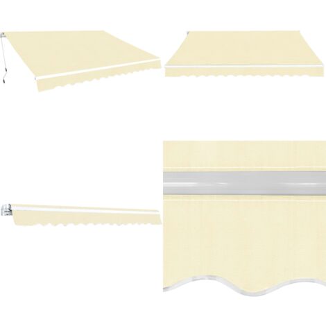 Toldo plegable de operación manual 400 cm crema - Toldo manual - Toldo de aluminio