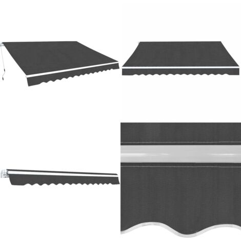 Toldo plegable de operación manual 450 cm antracita - Toldo manual - Toldo de aluminio