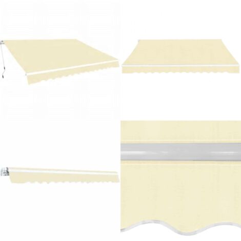 Toldo plegable de operación manual 600 cm color crema - Toldo exterior - Toldo manual