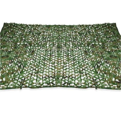 Toldo rectangular de camuflaje verde de 4 x 3 m para exteriores